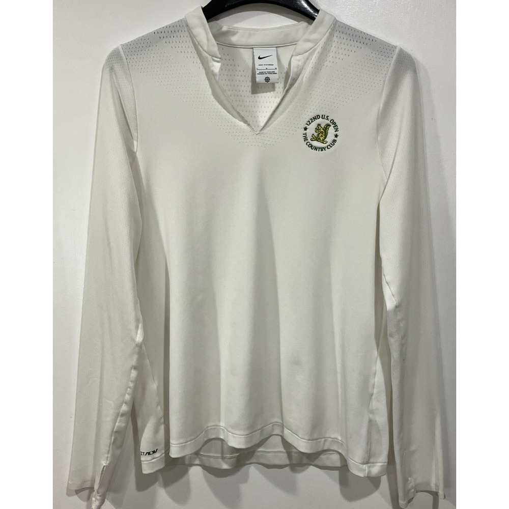 Nike Dri-Fit ADV 122nd US Open The Country Club Brookline White Shirt Women's L